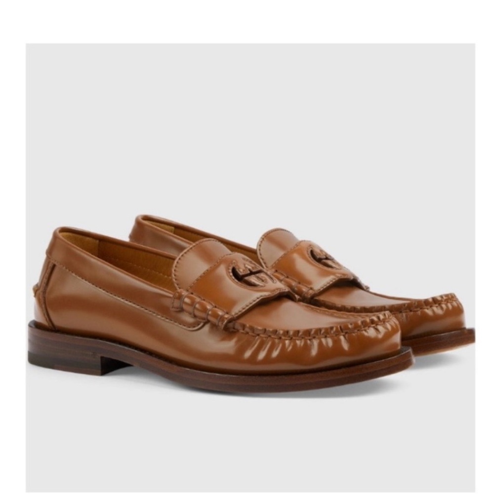 Gucci Tan Leather Horsebit Loafers - Picture 2 of 4